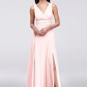 Surplice Tank Long Chiffon Bridesmaid Dress